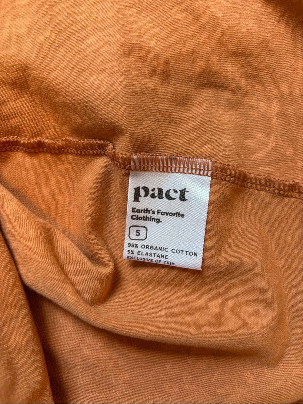 Pact Organic Cotton Fit & Flare Crossover Dress Rust Terracotta Floral Pockets S - Picture 9 of 10